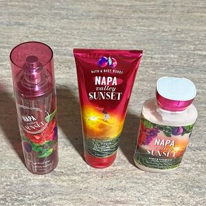 Bath and Body Works Discontinued Napa Valley Sunset Lotion, Cream& Fragrance Mis